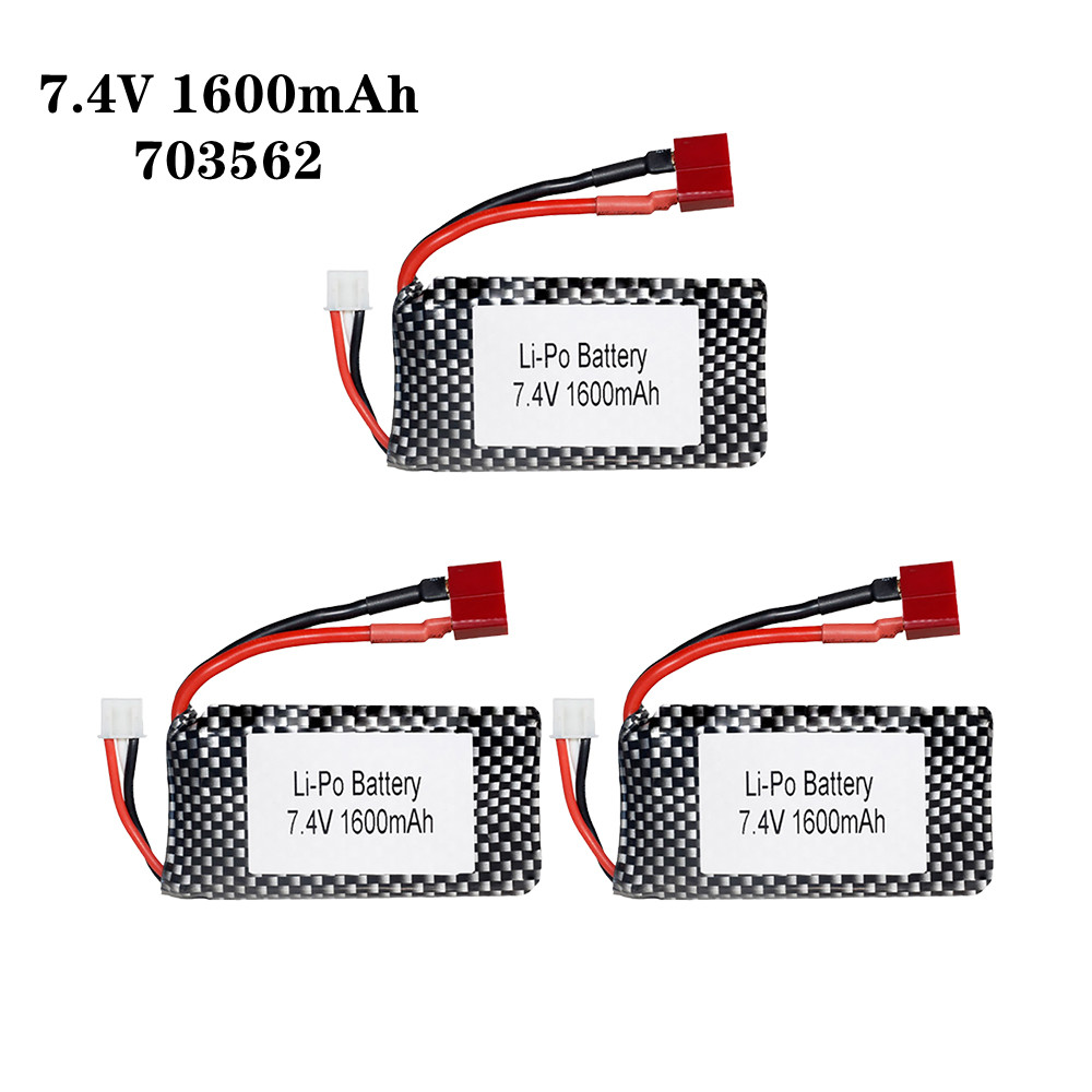 Rc Hobby Vehicles - 1/2/3 개/몫 7.4v 1600mah 703562 25C
