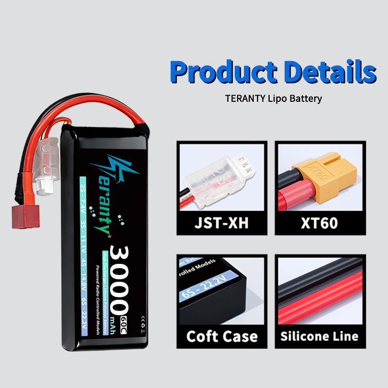 테란티 2S 3000mAh 리포 배터리 7.4V 60C - Rc Hobby Vehicles 리뷰 및 가격