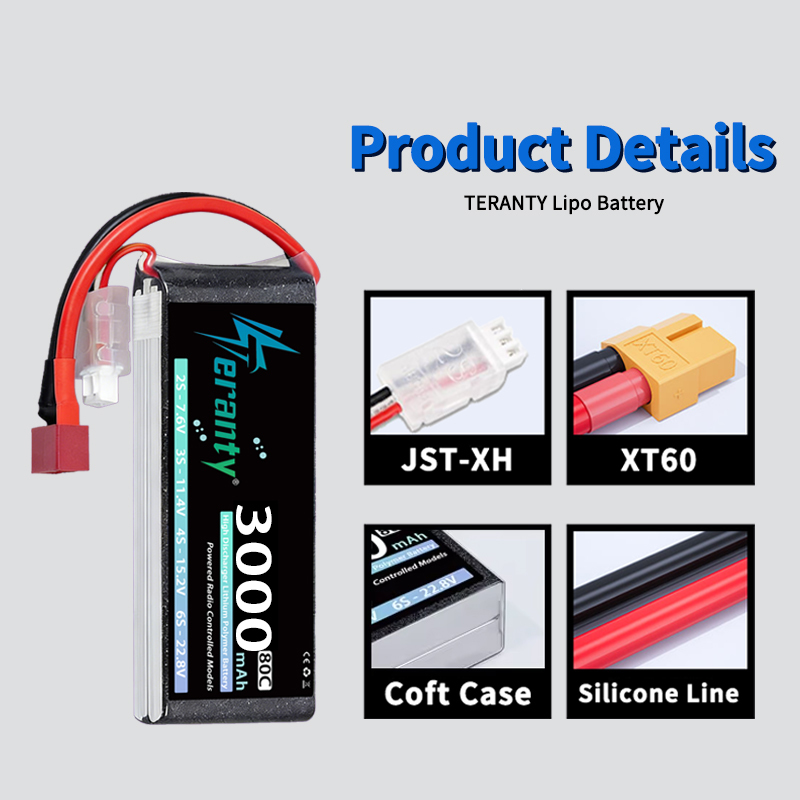 테란티 2S 3000mAh 리포 배터리 7.4V 60C - Rc Hobby Vehicles 리뷰 및 가격