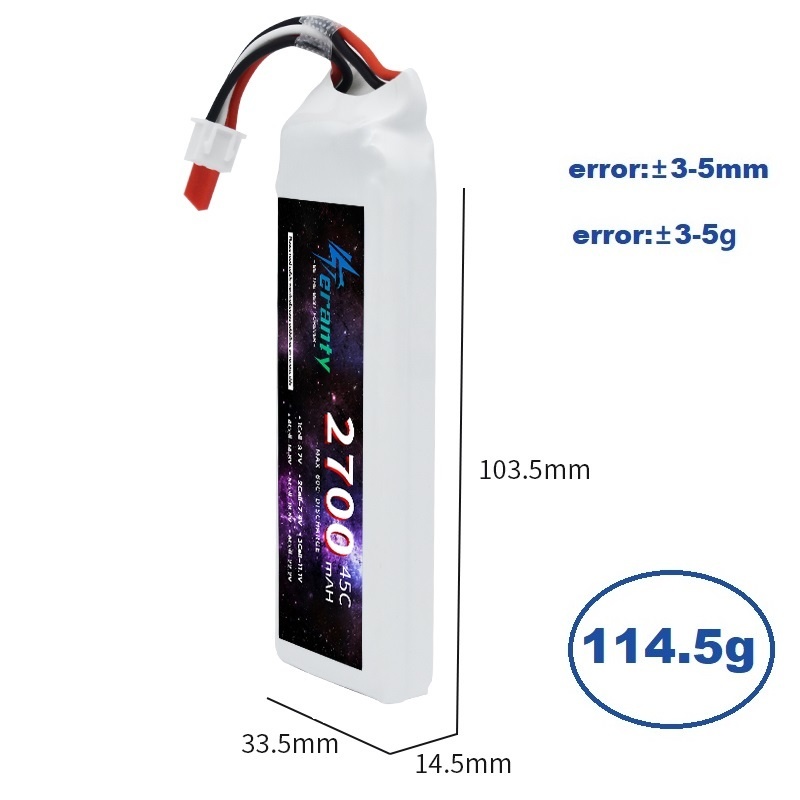 1/3PCS 2S 7.4V Lipo 배터리 2700mA - Rc Hobby Vehicles 리뷰 및 가격